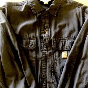 Men’s dark blue button up Diesel shirt